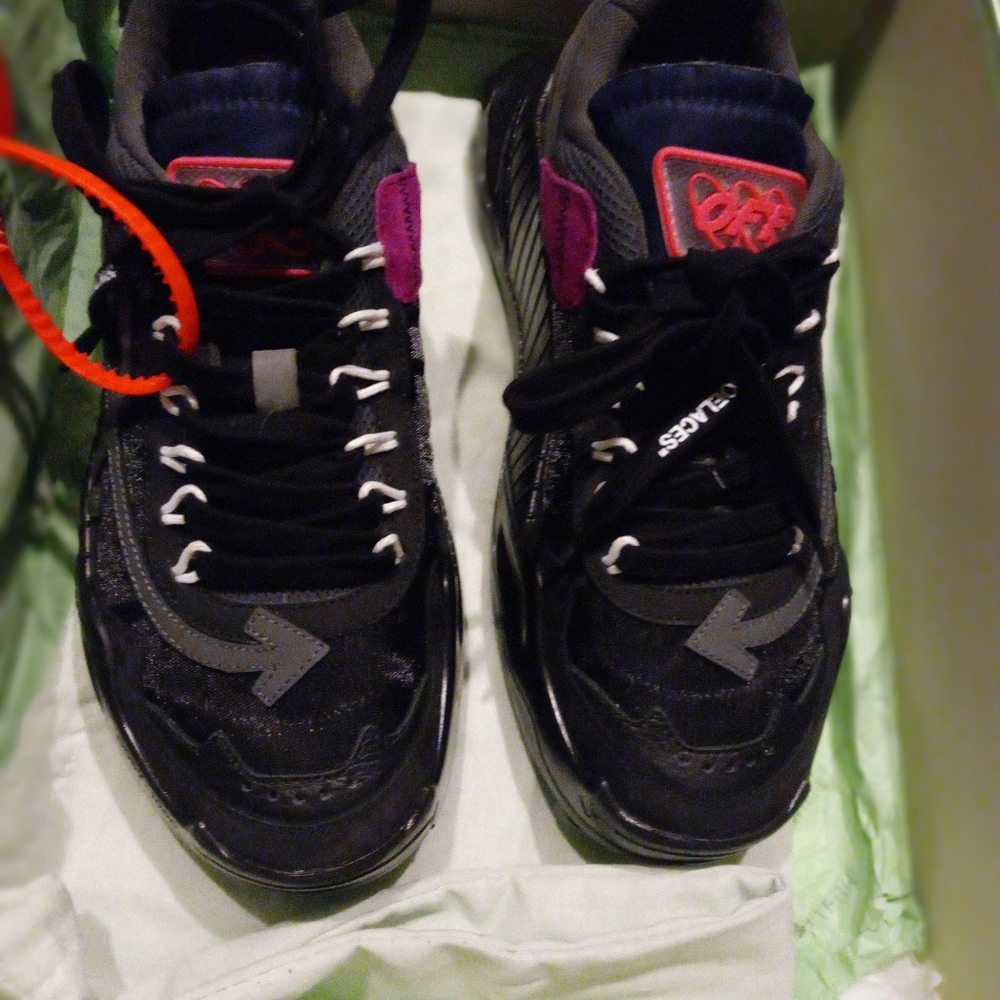 Off white c/o virgil abloh ODSY 1000 black black sneakers sz 7